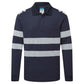 Portwest PW3 Vlamvertragend Multi-norm Poloshirt FR733 Modaflame lange mouw donker marineblauw(NV)