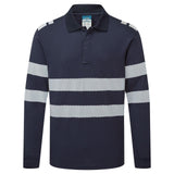 Portwest PW3 Vlamvertragend Multi-norm Poloshirt FR733 Modaflame lange mouw donker marineblauw(NV)