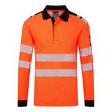Portwest PW3 Vlamvertragend Multi-norm Poloshirt FR734 Modaflame gebreidt HVO vlamwerend oranje-zwart(OB)