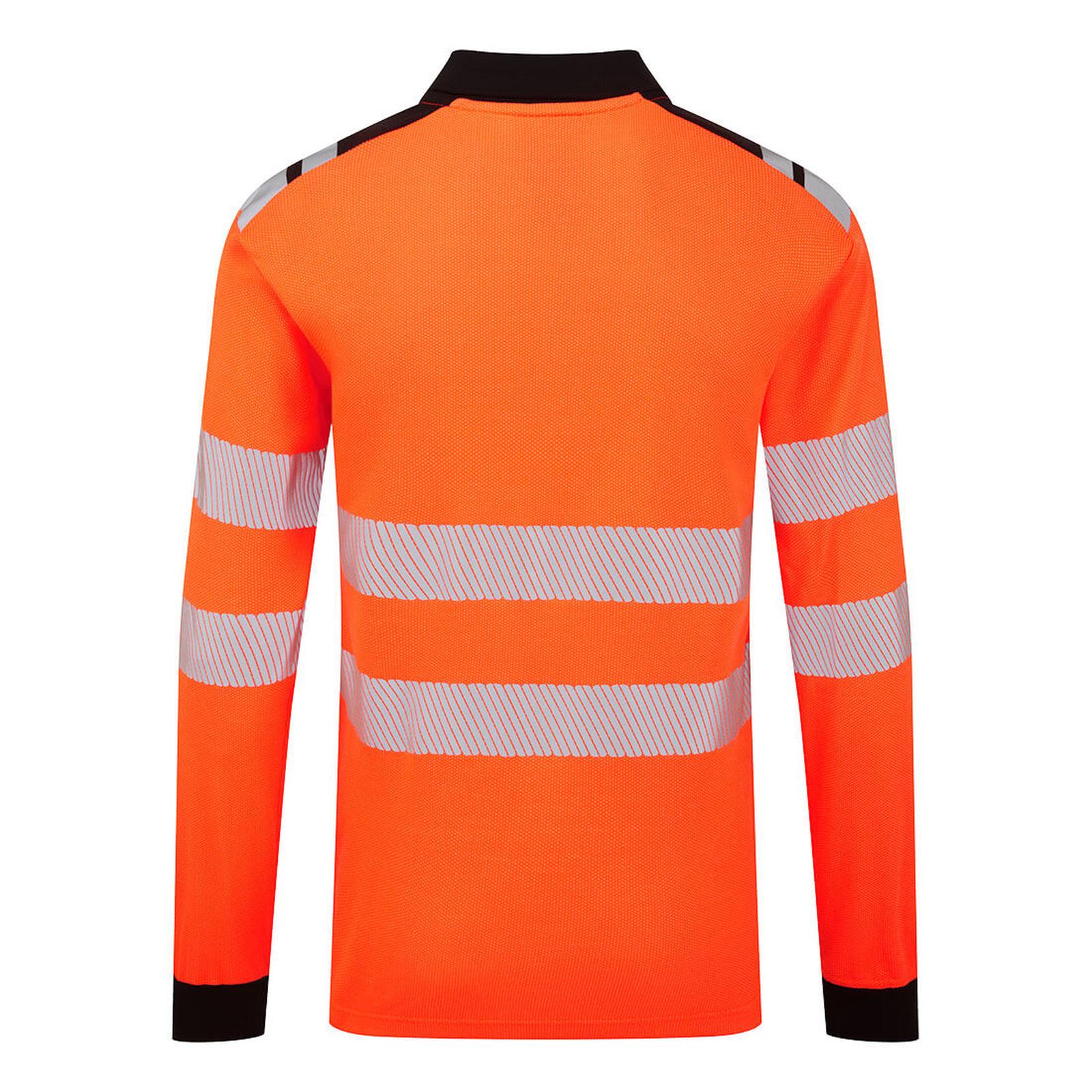 Portwest PW3 Vlamvertragend Multi-norm Poloshirt FR734 Modaflame gebreidt HVO vlamwerend oranje-zwart(OB)
