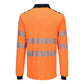 Portwest PW3 Vlamvertragend Multi-norm Poloshirt FR734 Modaflame Knit HVO lange mouw oranje-marineblauw(ON)