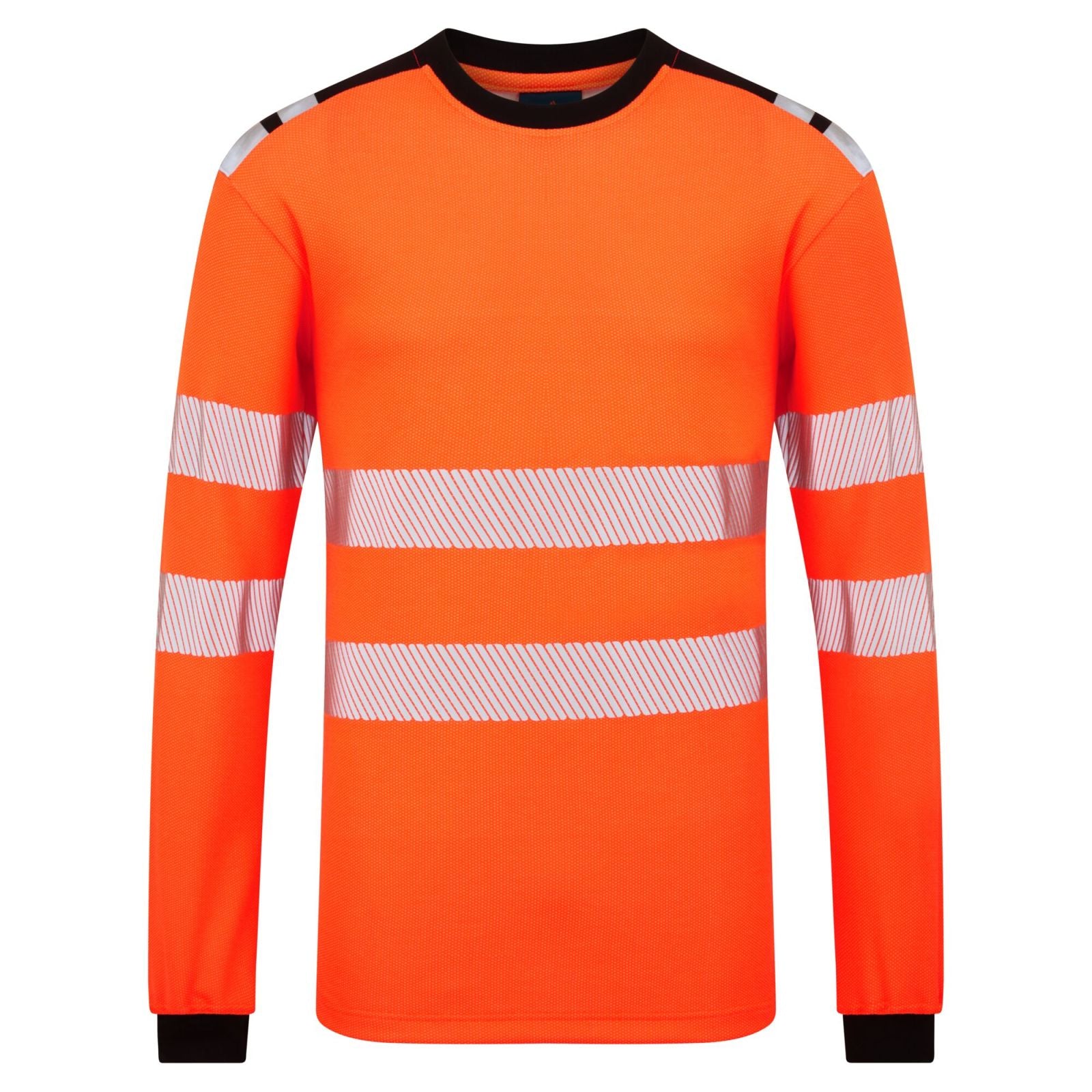 Portwest PW3 Vlamvertragend Multi-norm T-Shirt FR736 Modaflame gebreid FR lange mouwen oranje-zwart(OB)