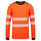 Portwest PW3 Vlamvertragend Multi-norm T-Shirt FR736 Modaflame gebreid FR lange mouwen oranje-zwart(OB)