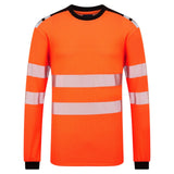 Portwest PW3 Vlamvertragend Multi-norm T-Shirt FR736 Modaflame gebreid FR lange mouwen oranje-zwart(OB)