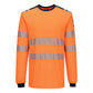Portwest PW3 Vlamvertragend Multi-norm T-Shirt FR736 Modaflame gebreid FR lange mouwen oranje-marineblauw(ON)