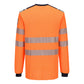 Portwest PW3 Vlamvertragend Multi-norm T-Shirt FR736 Modaflame gebreid FR lange mouwen oranje-marineblauw(ON)