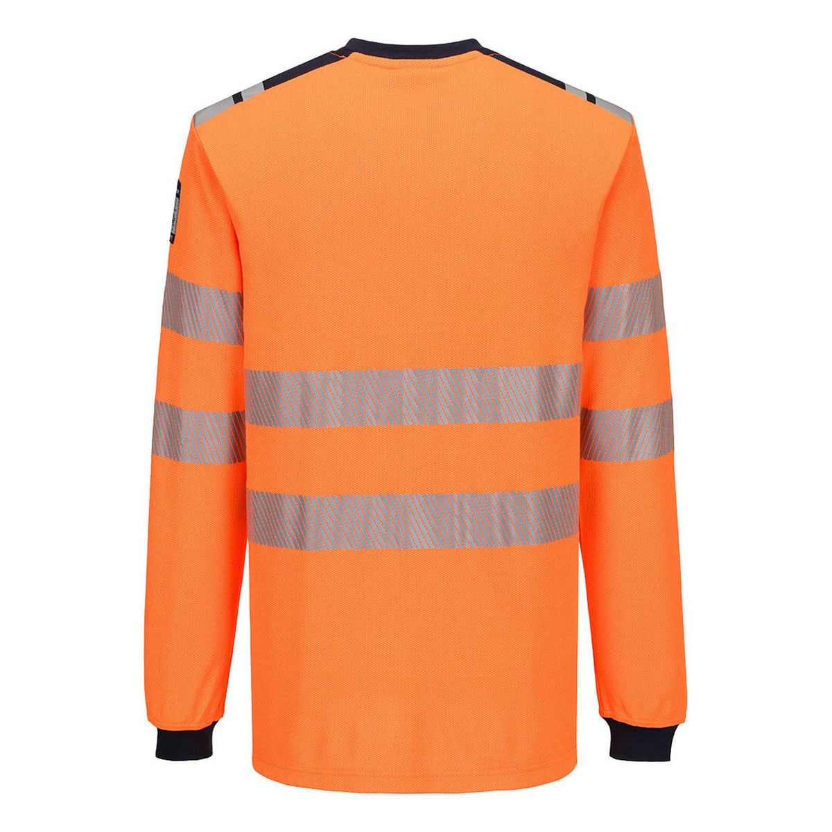 Portwest PW3 Vlamvertragend Multi-norm T-Shirt FR736 Modaflame gebreid FR lange mouwen oranje-marineblauw(ON)