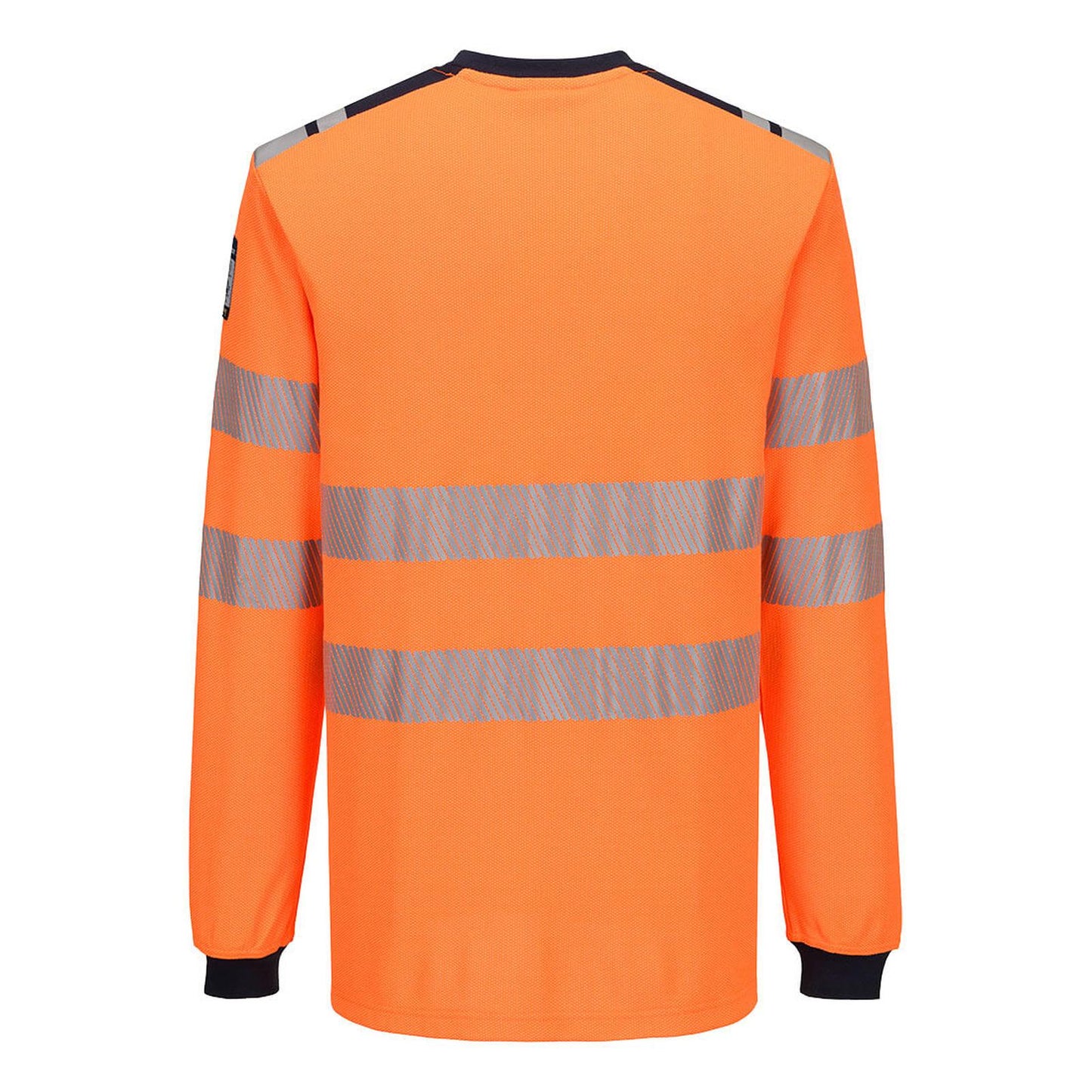 Portwest PW3 Vlamvertragend Multi-norm T-Shirt FR736 Modaflame gebreid FR lange mouwen oranje-marineblauw(ON)