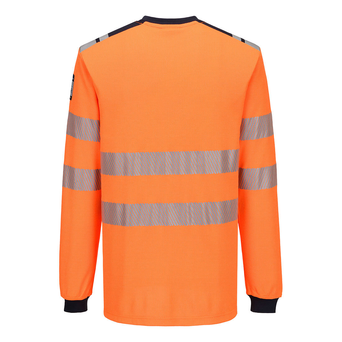 Portwest PW3 Vlamvertragend Multi-norm T-Shirt FR736 Modaflame gebreid FR lange mouwen oranje-marineblauw(ON)