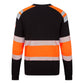 Portwest PW3 Vlamvertragend Multi-norm Sweatshirt FR737 Modaflame Hi-Vis klasse 1 FR oranje-zwart(OB)