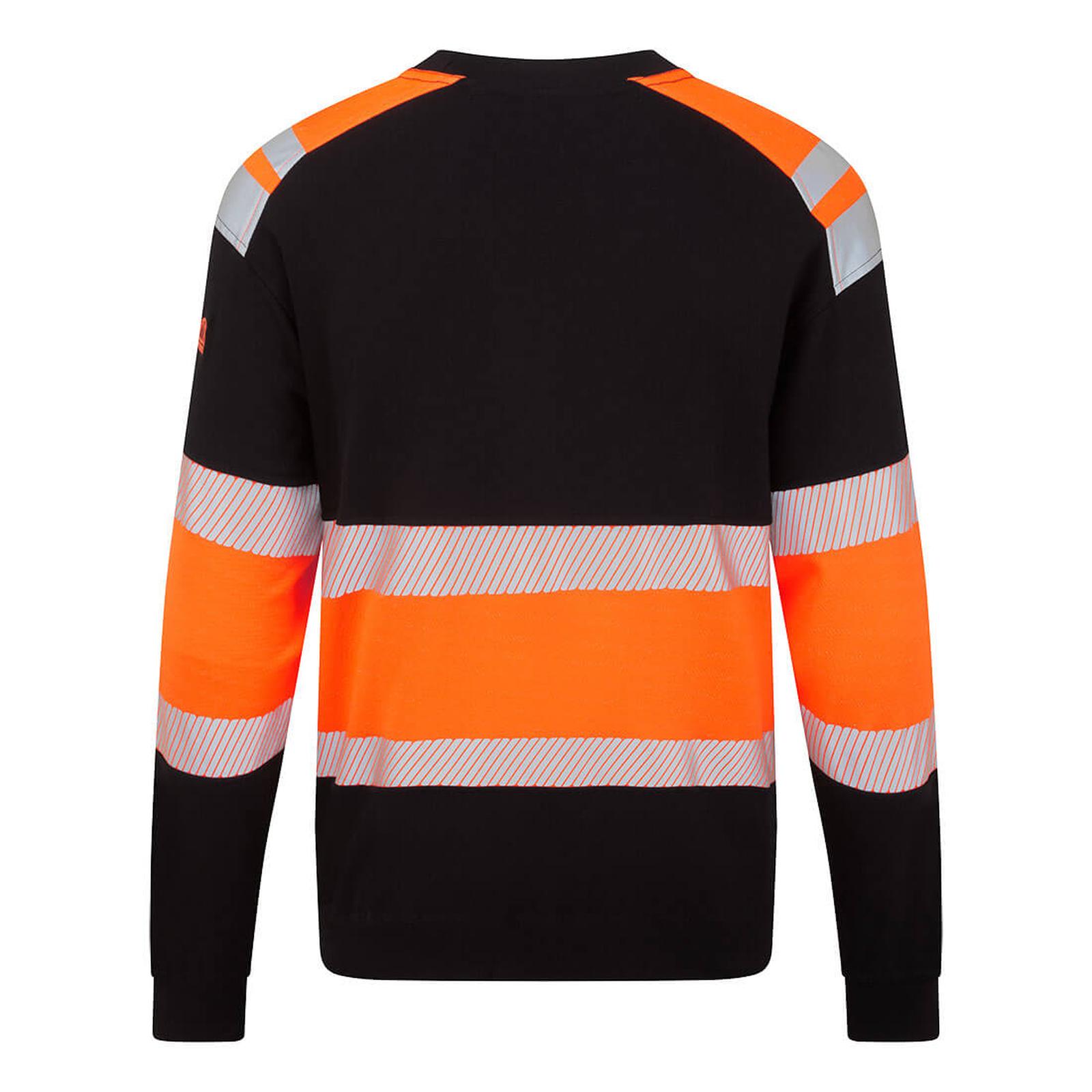 Portwest PW3 Vlamvertragend Multi-norm Sweatshirt FR737 Modaflame Hi-Vis klasse 1 FR oranje-zwart(OB)