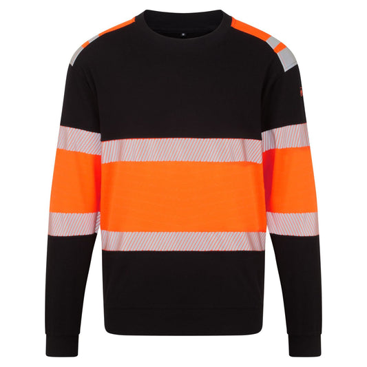 Portwest PW3 Vlamvertragend Multi-norm Sweatshirt FR737 Modaflame Hi-Vis klasse 1 FR oranje-zwart(OB)