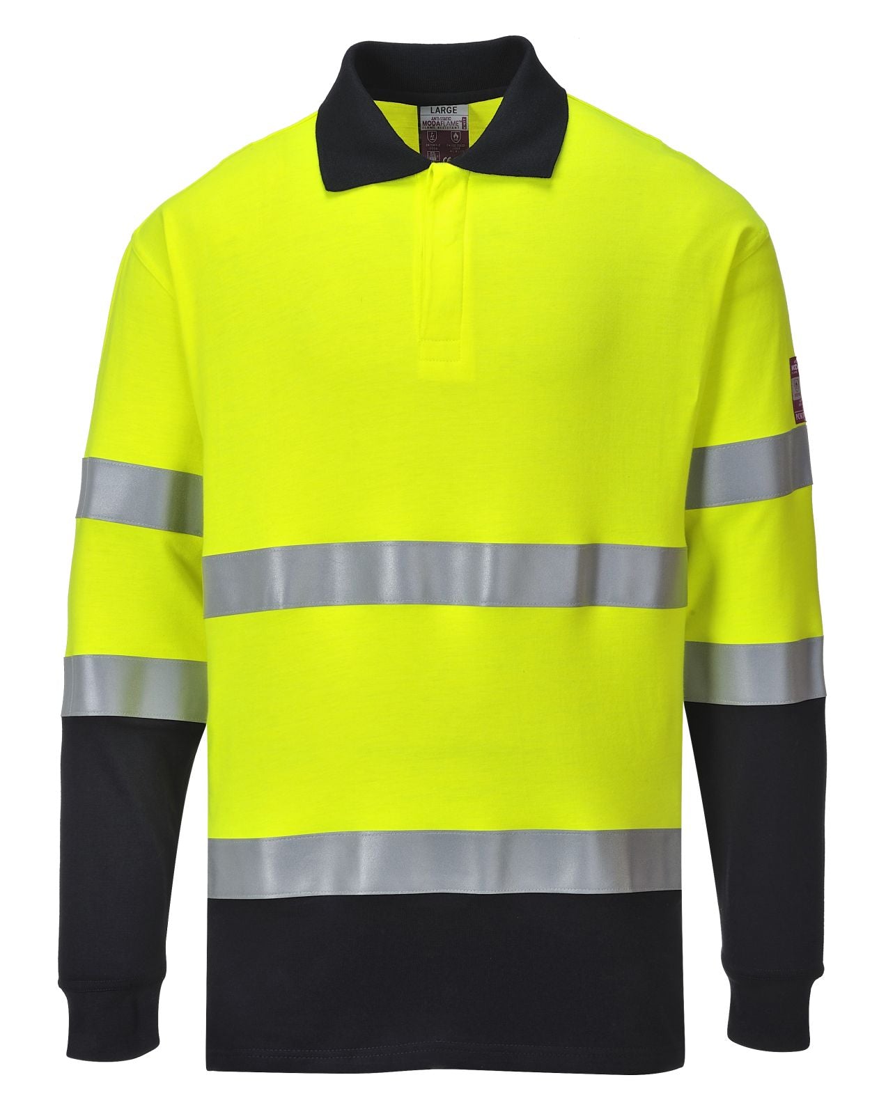 Portwest Poloshirts FR74 geel-marineblauw(YN)