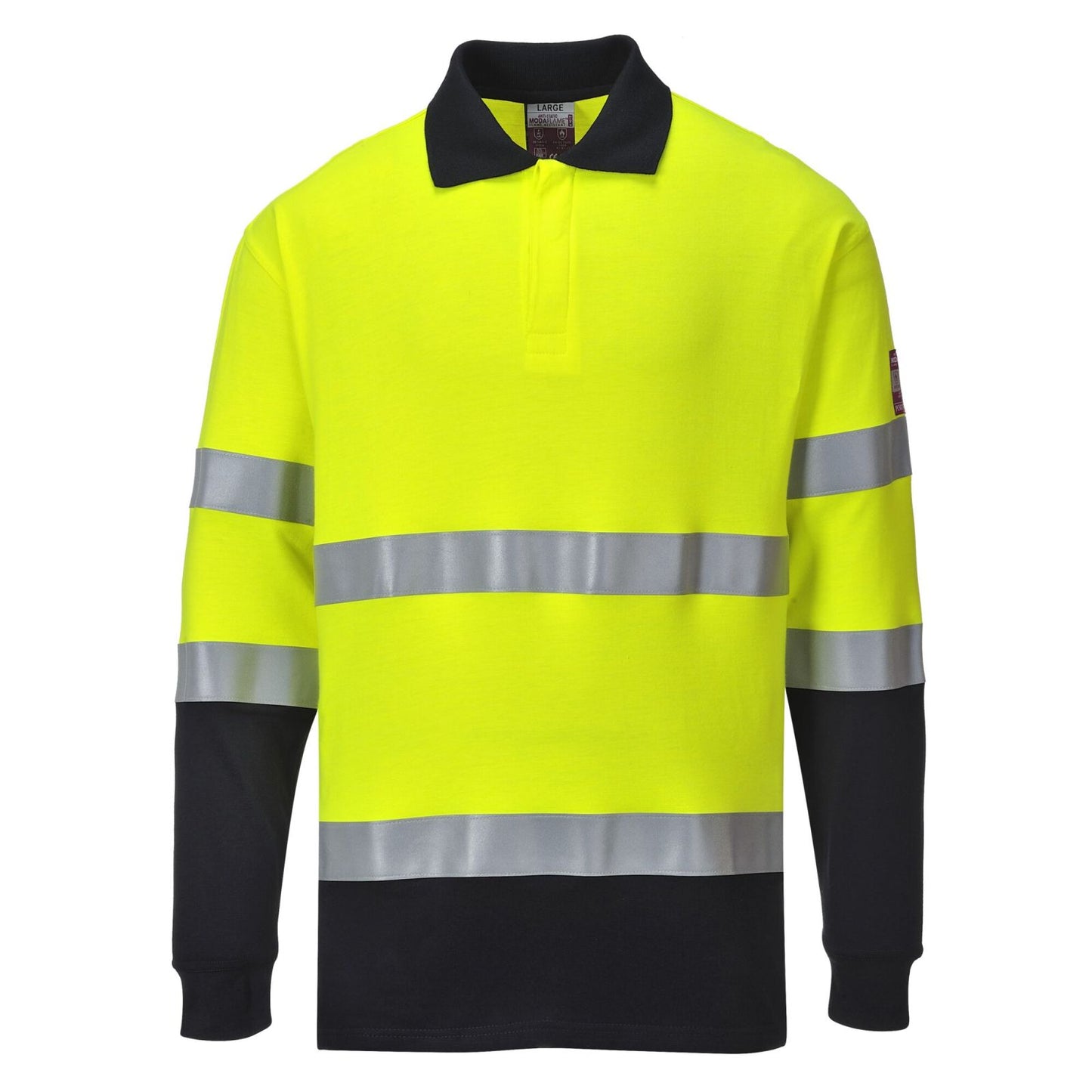 Portwest Poloshirts FR74 geel-marineblauw(YN)