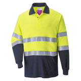 Portwest Poloshirts FR74 geel-marineblauw(YN)