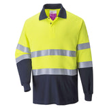 Portwest Poloshirts FR74 geel-marineblauw(YN)