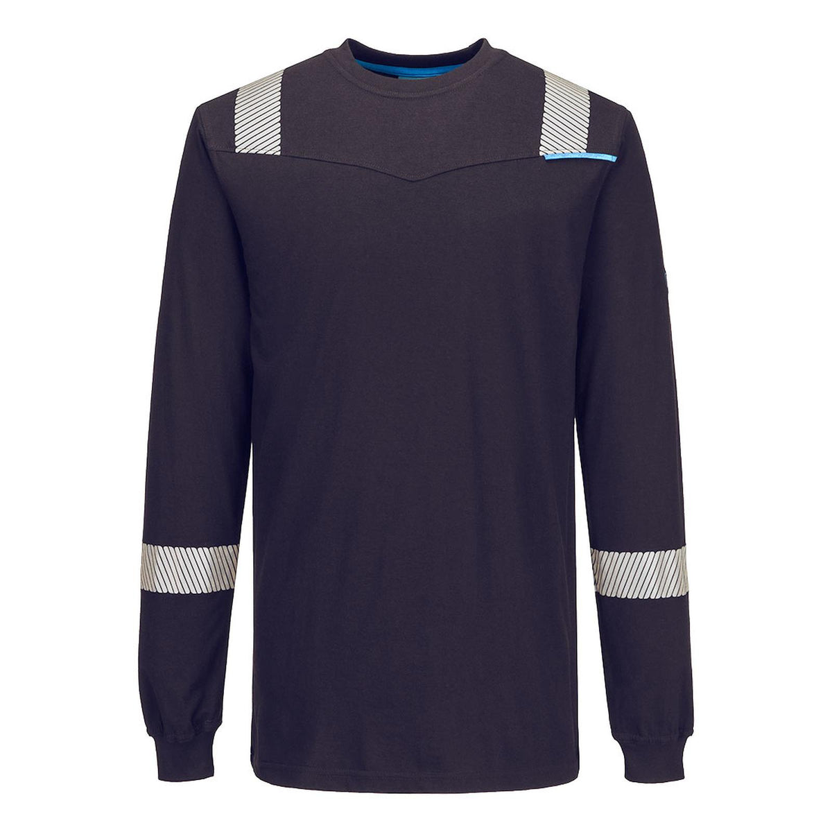Portwest WX3 Vlamvertragend Multi-norm T-shirt FR751 Modaflame gebreid Hi-Vis FR lange mouwen marineblauw(NV)