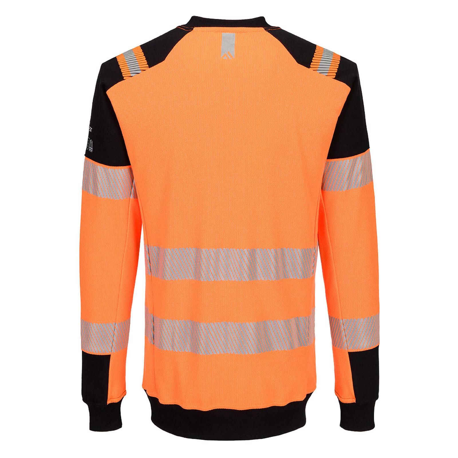 Portwest PW3 Nieuwe uitbreiding Vlamvertragend Multi-norm PW3 Modaflame gebreid Hi-Vis FR Sweatshirt FR755 oranje-zwart(OB)