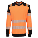 Portwest PW3 Nieuwe uitbreiding Vlamvertragend Multi-norm PW3 Modaflame gebreid Hi-Vis FR Sweatshirt FR755 oranje-zwart(OB)