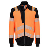 Portwest PW3 Sweatshirt FR756 PW3 Modaflame Knit HVO FR Full Zip oranje-zwart(OB)