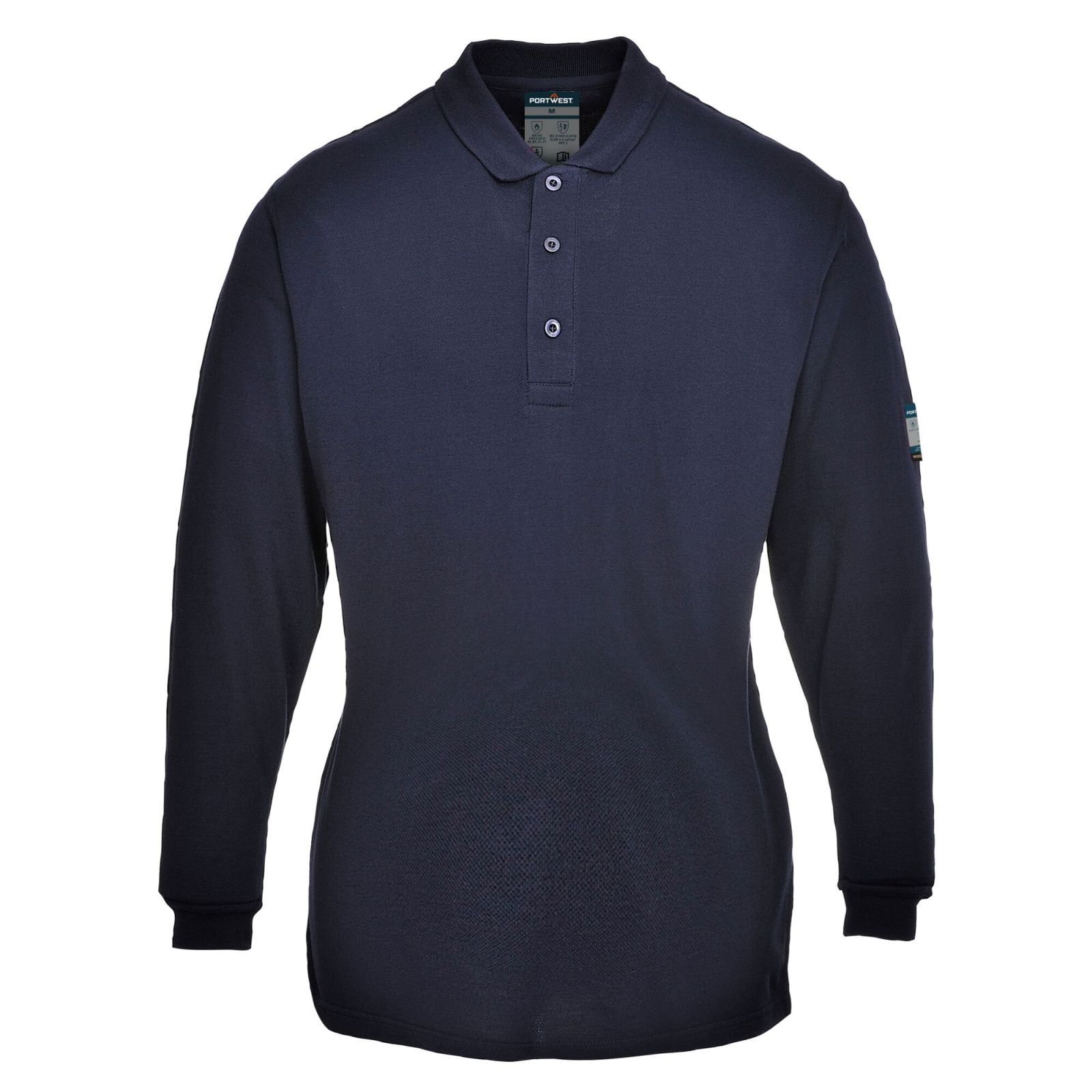 Portwest Modaflame Poloshirt FR758 vlamvertragend dames lange mouw donker marineblauw(NV)