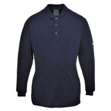 Portwest Modaflame Poloshirt FR758 vlamvertragend dames lange mouw donker marineblauw(NV)