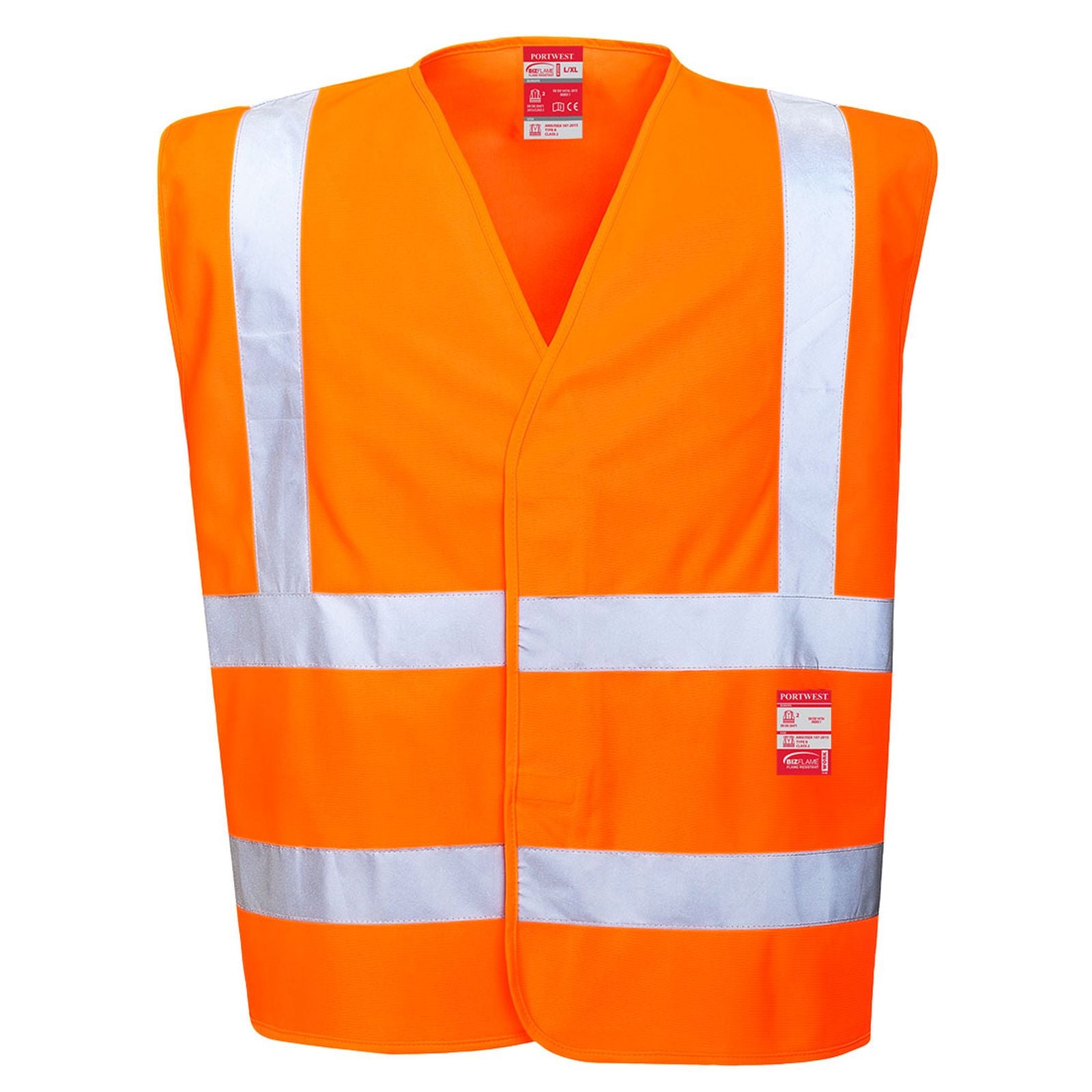 Portwest Bizflame Work Vesten FR75 Vlamvertragend HiVis oranje(OR)