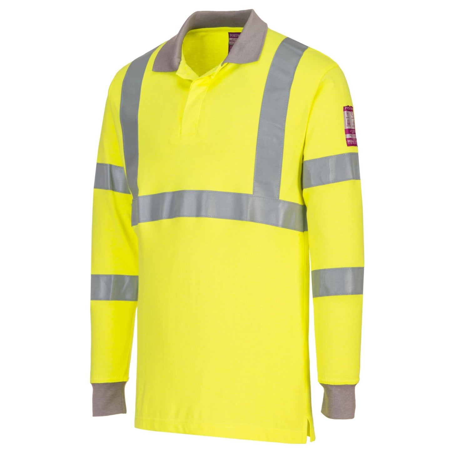 Portwest Modaflame Poloshirts FR77 Vlamvertragend HiVis geel(YE)