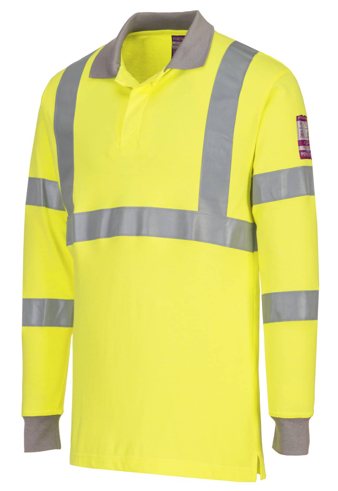 Portwest Modaflame Poloshirts FR77 Vlamvertragend HiVis geel(YE)