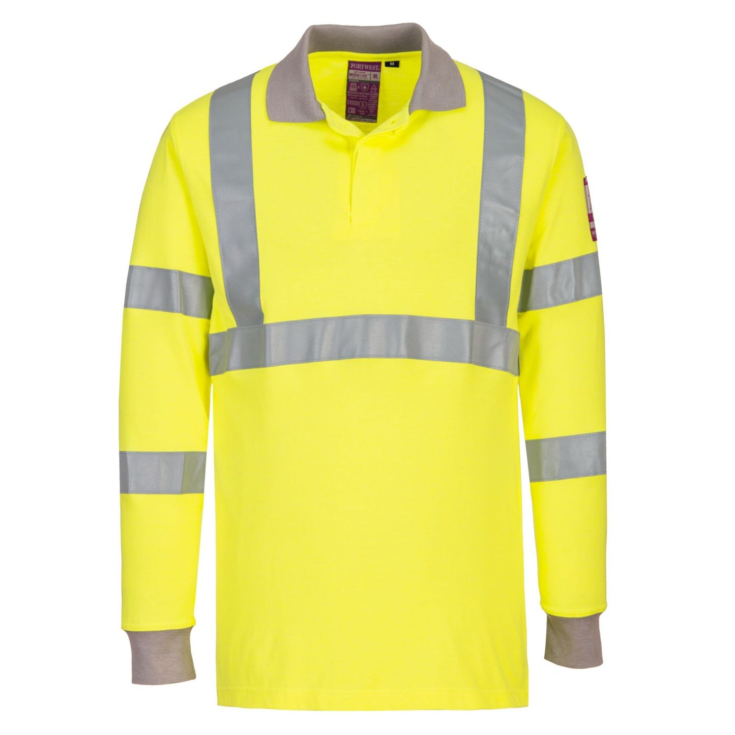 Portwest Modaflame Poloshirts FR77 Vlamvertragend HiVis geel(YE)