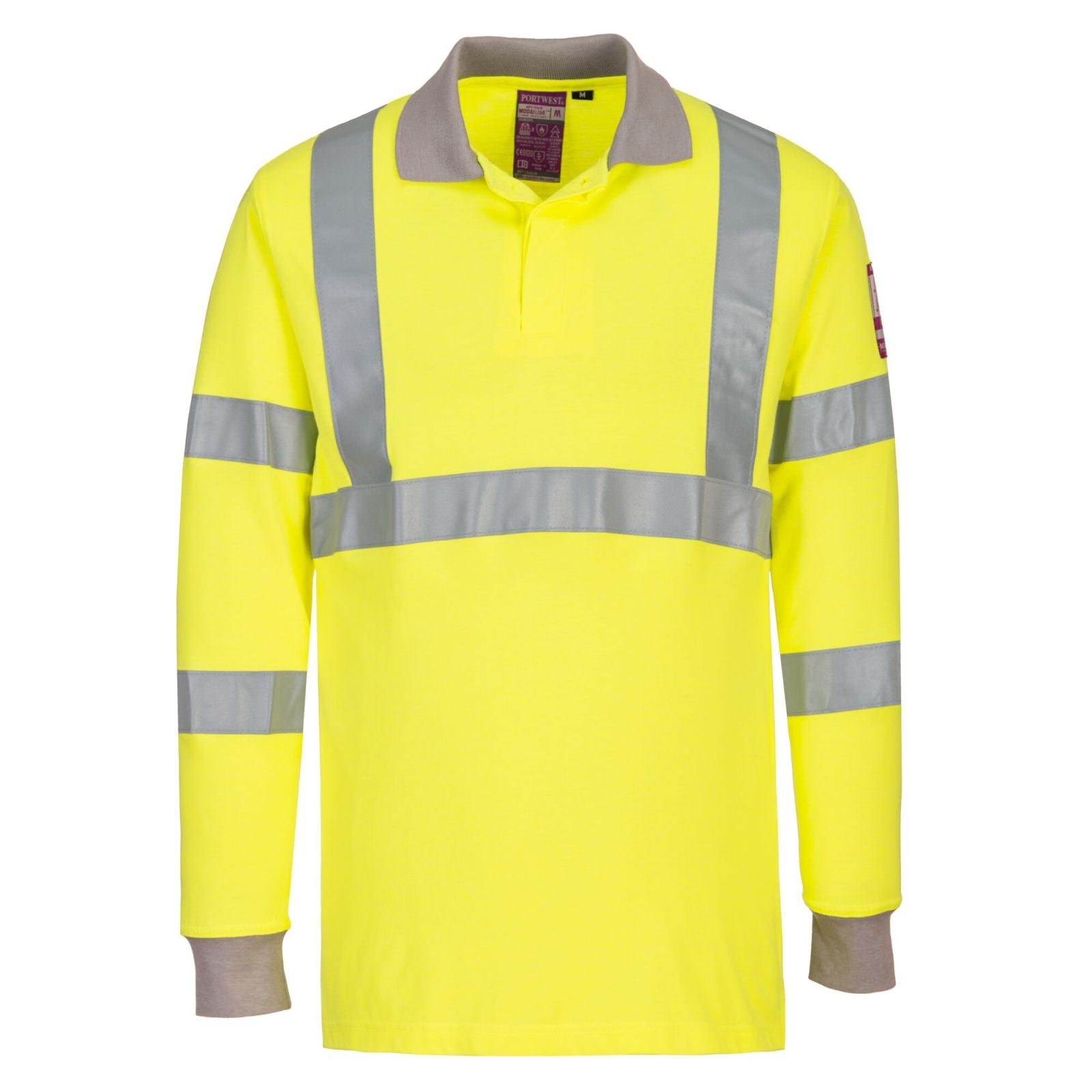 Portwest Modaflame Poloshirts FR77 Vlamvertragend HiVis geel(YE)
