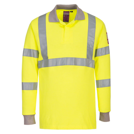 Portwest Modaflame Poloshirts FR77 Vlamvertragend HiVis geel(YE)