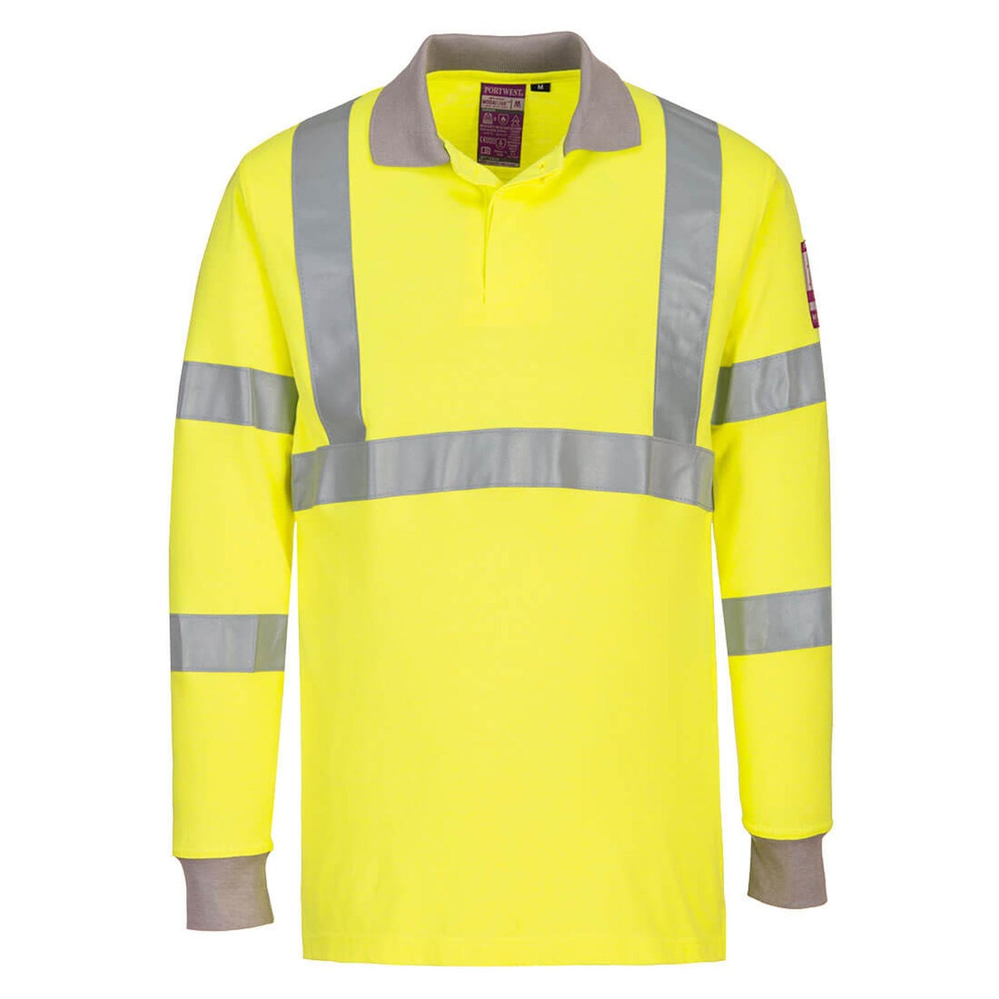 Portwest Modaflame Poloshirts FR77 Vlamvertragend HiVis geel(YE)