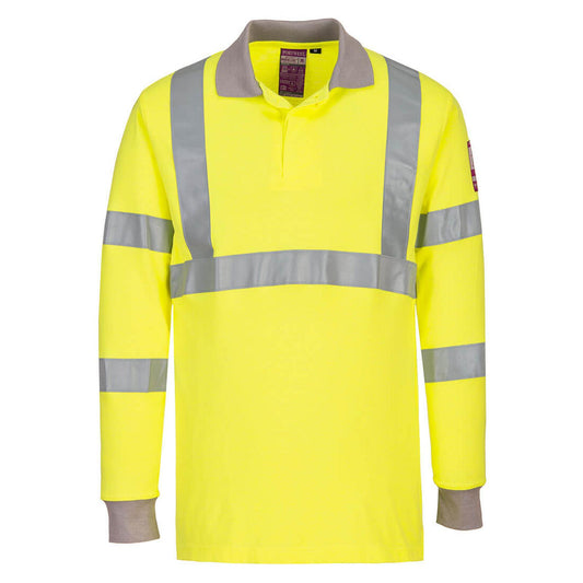 Portwest Modaflame Poloshirts FR77 Vlamvertragend HiVis geel(YE)