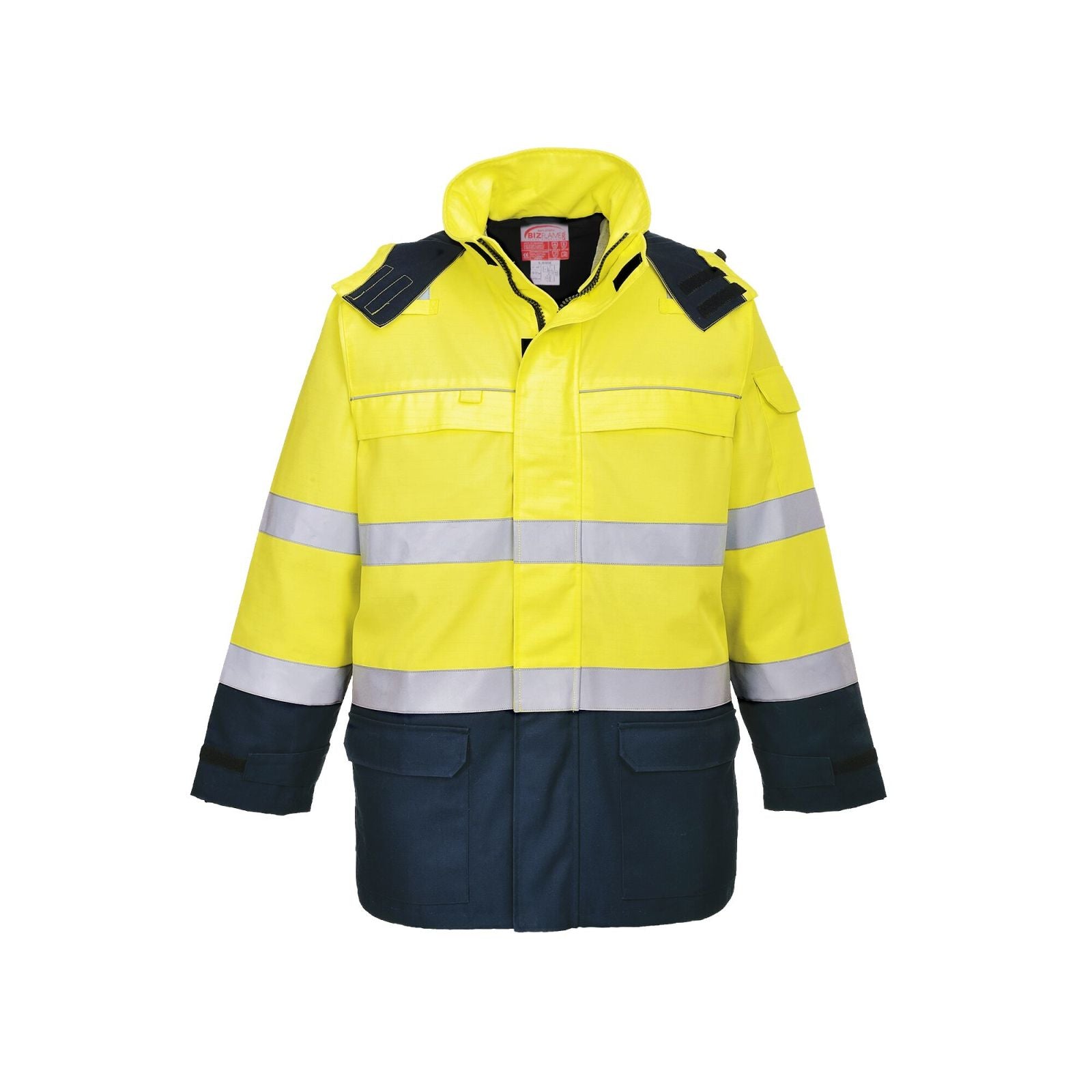 Portwest Bizflame Jassen FR79 Multinorm HiVis geel-marineblauw(YN)