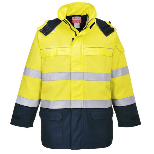 Portwest Bizflame Jassen FR79 Multinorm HiVis geel-marineblauw(YN)