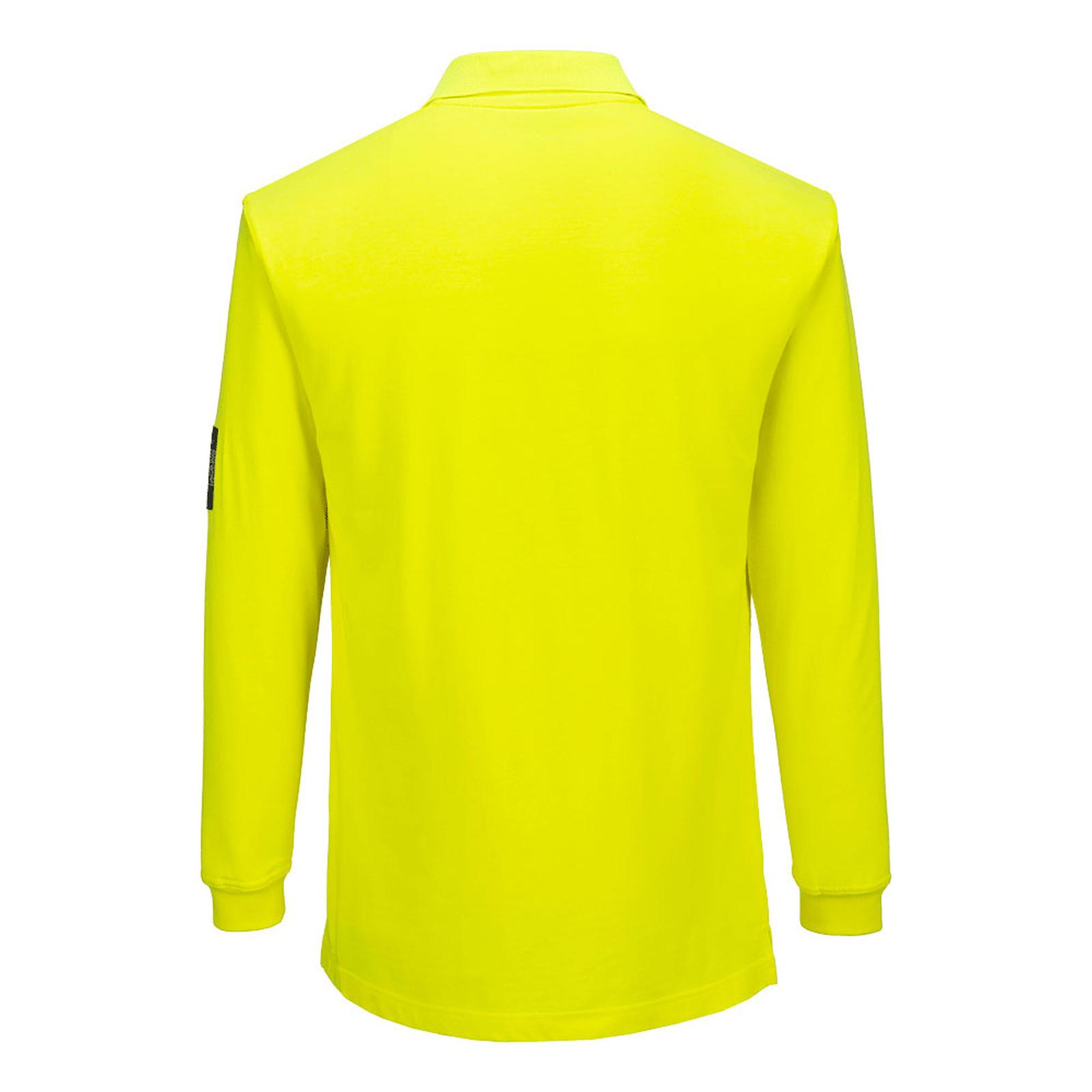 Portwest PW3 FR Poloshirt FR805 gebreid Modaflame long sleeve vlamwerend antistatisch geel(YE)