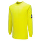 Portwest PW3 FR T-Shirt FR806 gebreid Modaflame long sleeve vlamwerend antistatisch geel(YE)