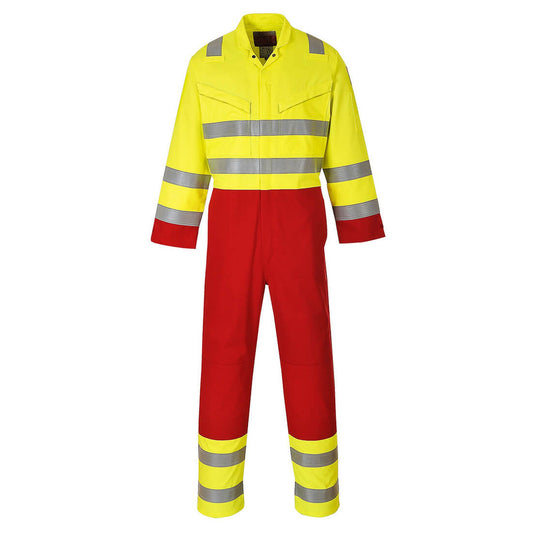 Portwest Bizflame Pro Overalls FR90 Vlamvertragend HiVis geel-rood(YE)