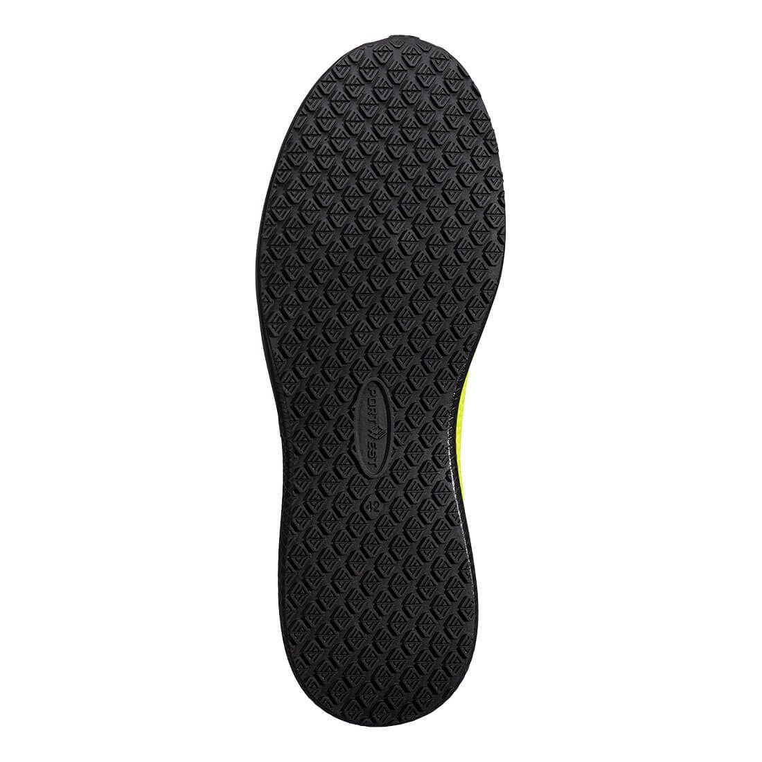 Portwest Werkschoenen Voetbescherming Schoen FT22 trainer O1 textiel ESD SR zwart(BK)