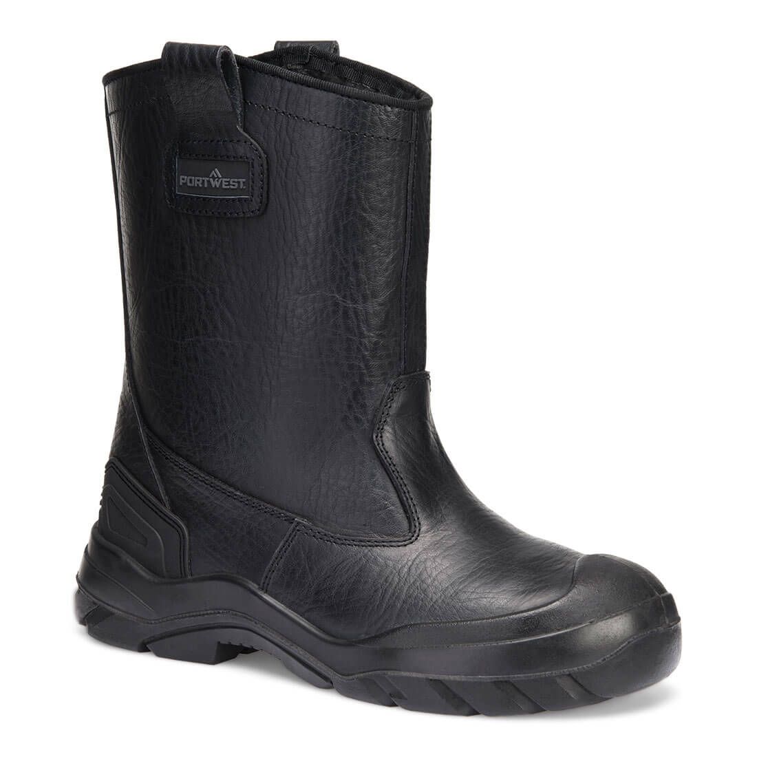 Portwest Steelite Voetbescherming Veiligheidslaars FT23 Steel Leather Rigger S3 CI HI FO SC SR zwart(BK)