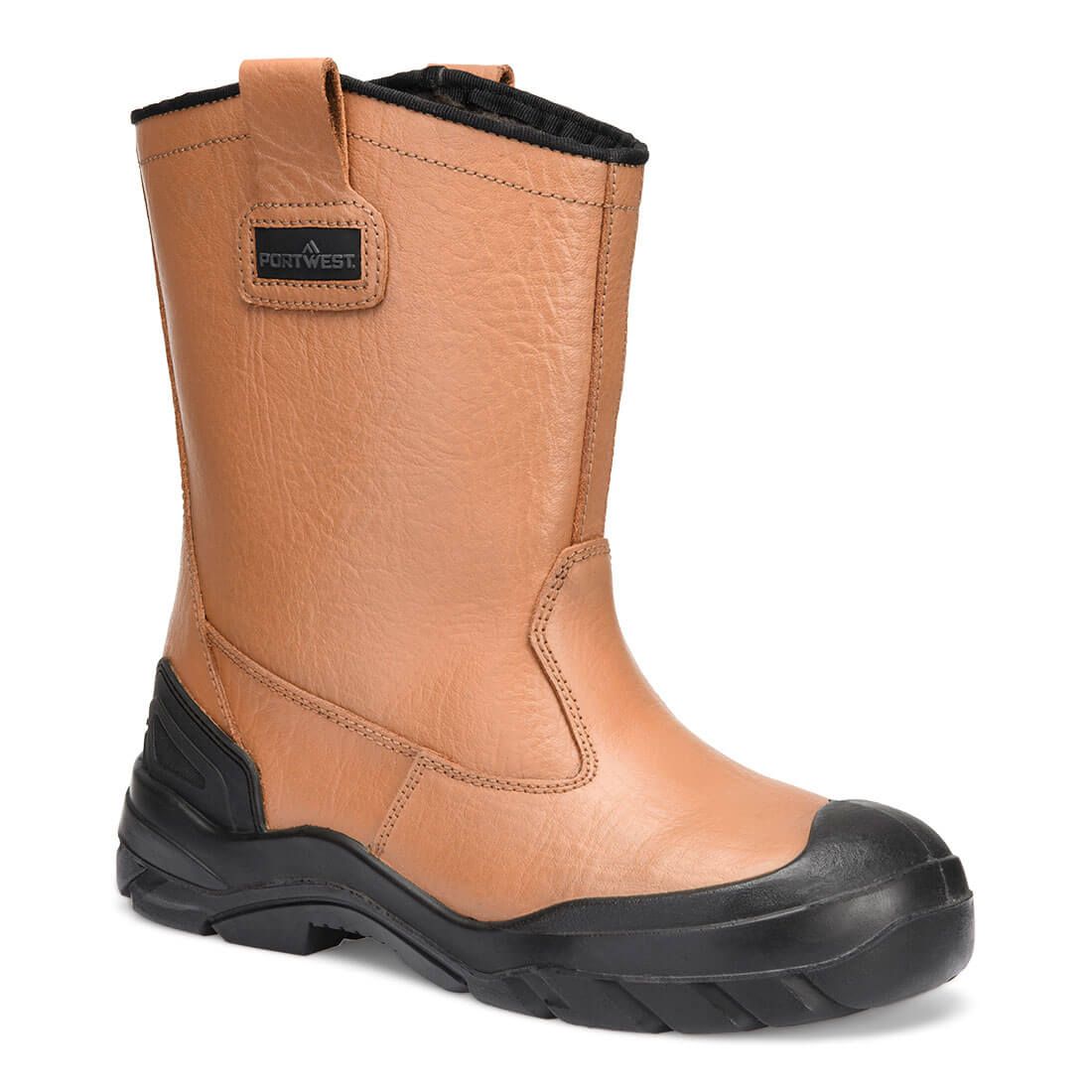 Portwest Steelite Voetbescherming Veiligheidslaars FT23 Steel Leather Rigger S3 CI HI FO SC SR tanbruin(TA)