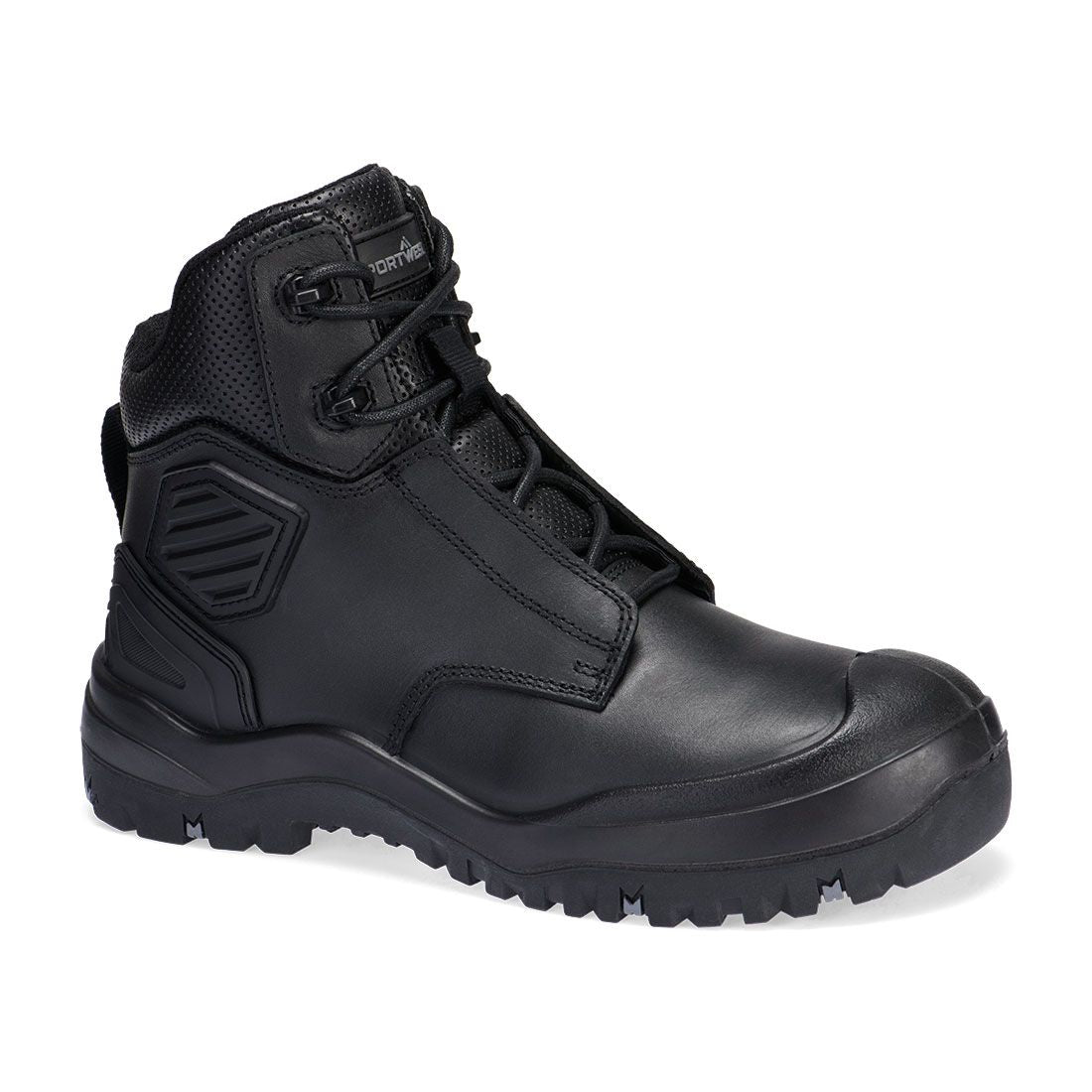 Portwest Steelite Voetbescherming Schoen FT30 staal leer S3 SC HRO HI CI LG SR zwart(BK)