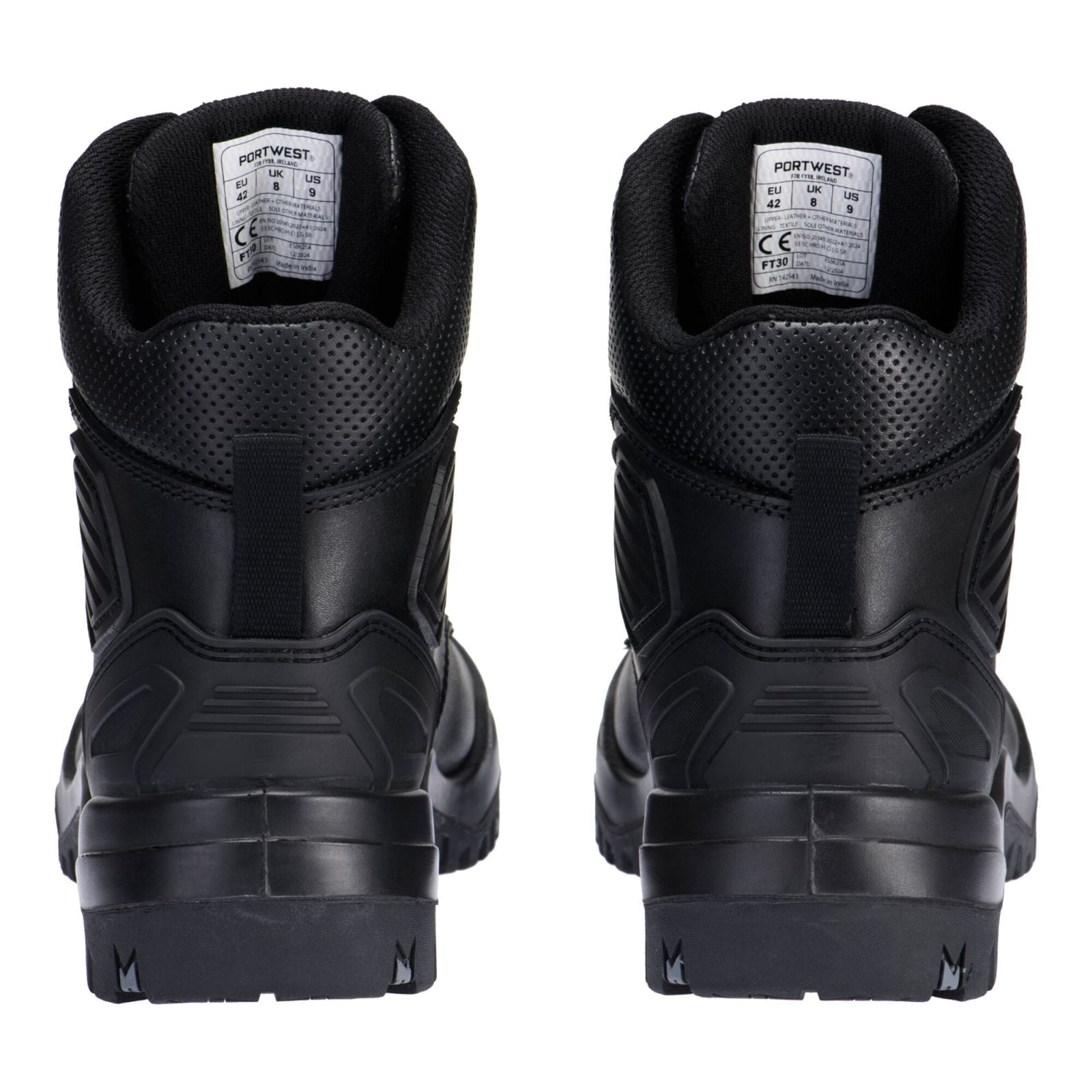 Portwest Steelite Voetbescherming Schoen FT30 staal leer S3 SC HRO HI CI LG SR zwart(BK)