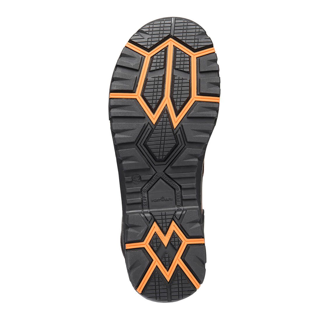 Portwest Steelite Voetbescherming Schoen FT30 staal leer S3 SC HRO HI CI LG SR bruin-oranje(BR)