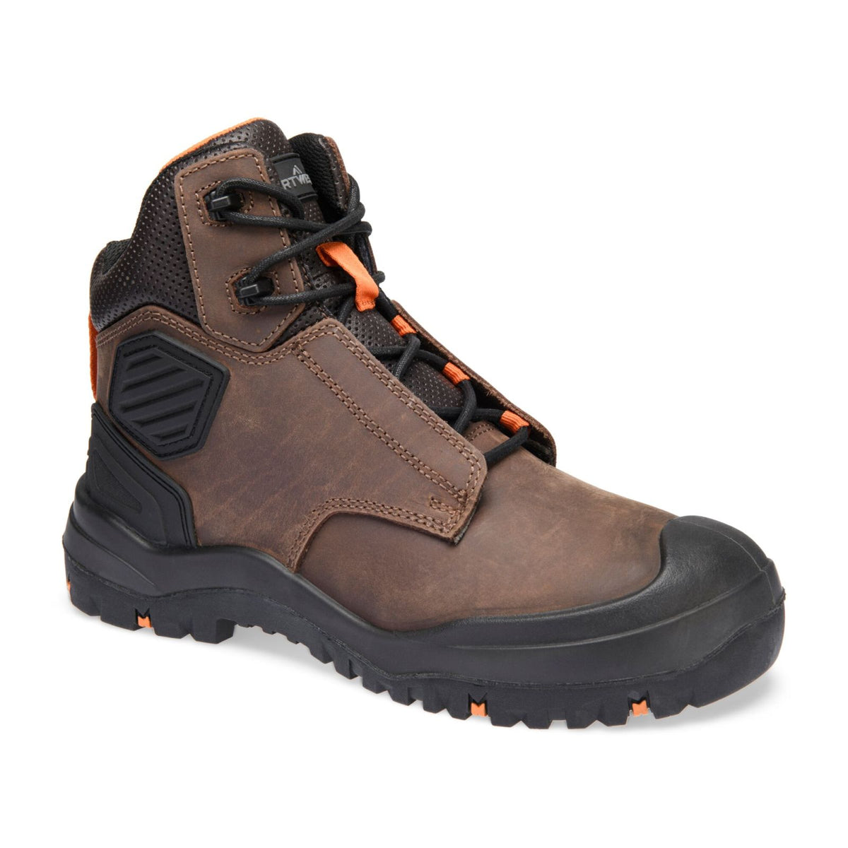 Portwest Steelite Voetbescherming Schoen FT30 staal leer S3 SC HRO HI CI LG SR bruin-oranje(BR)