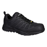Portwest CompositeLite ESD Voetbescherming Schoen FT46 trainer composiet textiel S1PS ESD SR FO zwart(BK)