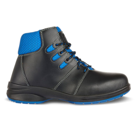 Portwest Steelite Dames Voetbescherming Schoen FT49 Lily Hoog S1P zwart-blauw(BK)