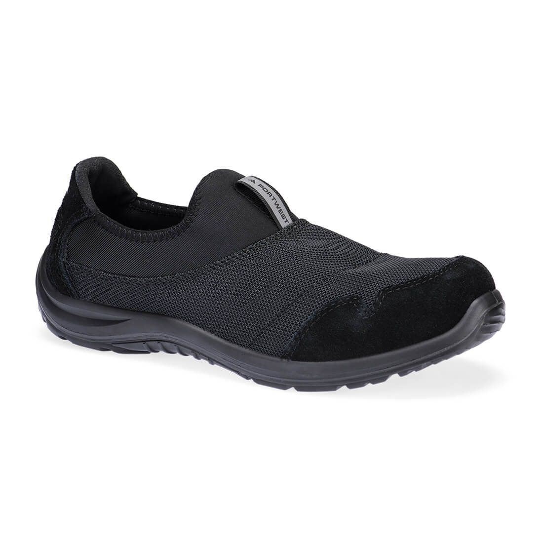 Portwest Steelite Voetbescherming Schoen FT55 staal textiel slip on S1P SR FO ESD zwart(BK)