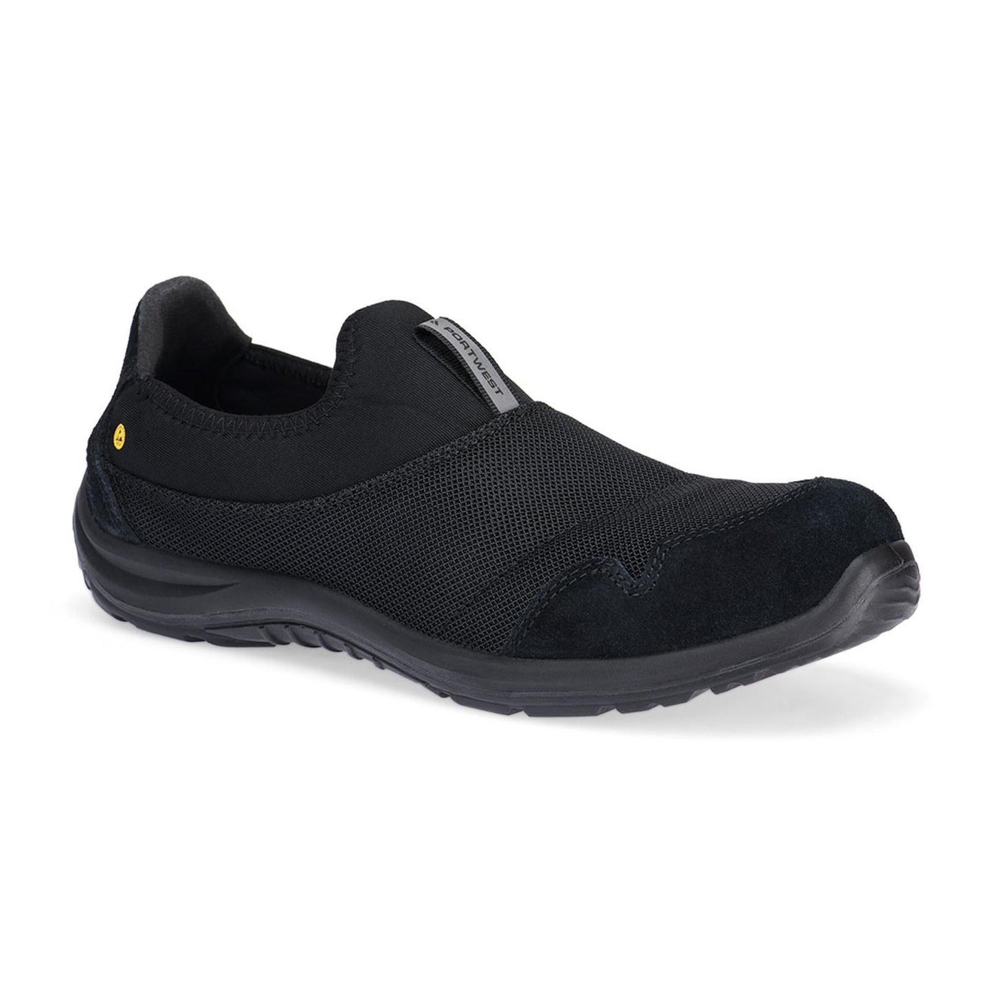 Portwest Steelite Voetbescherming Schoen FT55 staal textiel slip on S1P SR FO ESD zwart(BK)